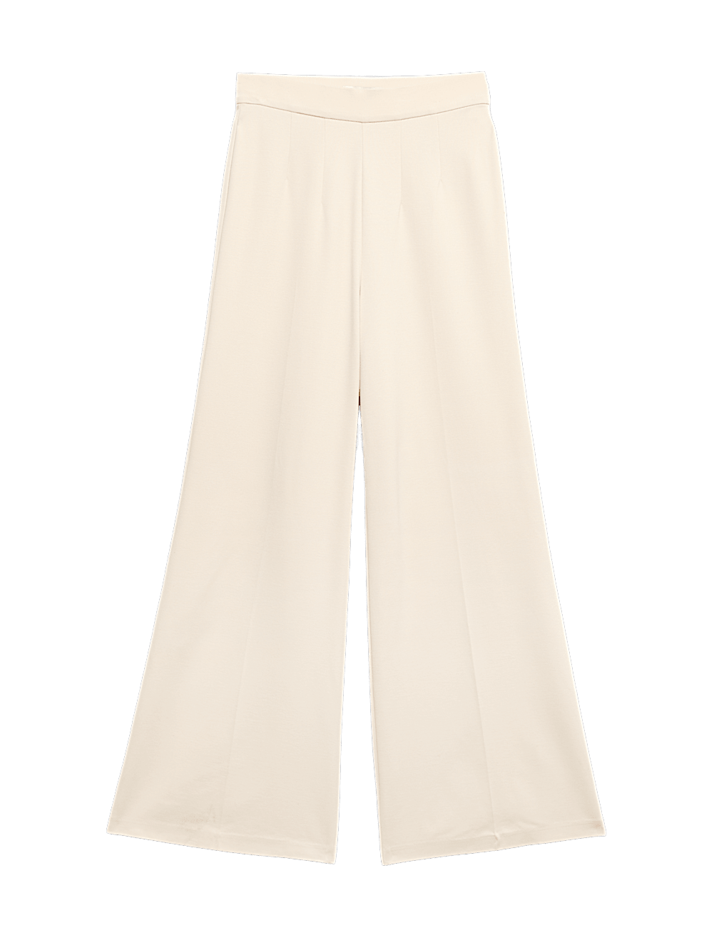 Jersey Wide Leg Trousers with Stretch
