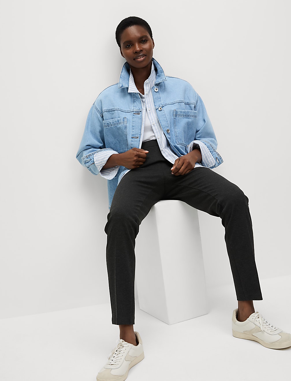 Jersey Slim Fit Angle Grazer Trousers