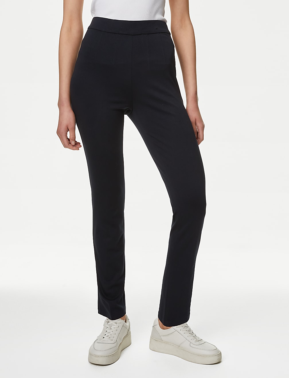 Jersey Slim Fit Ankle Grazer Trousers