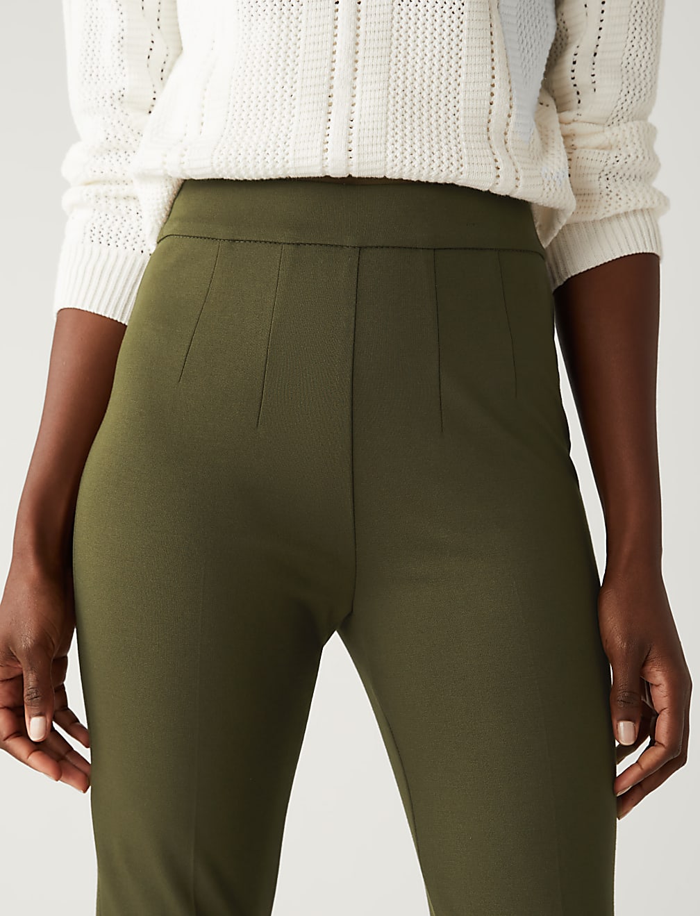 Jersey Slim Fit Ankle Grazer Trousers