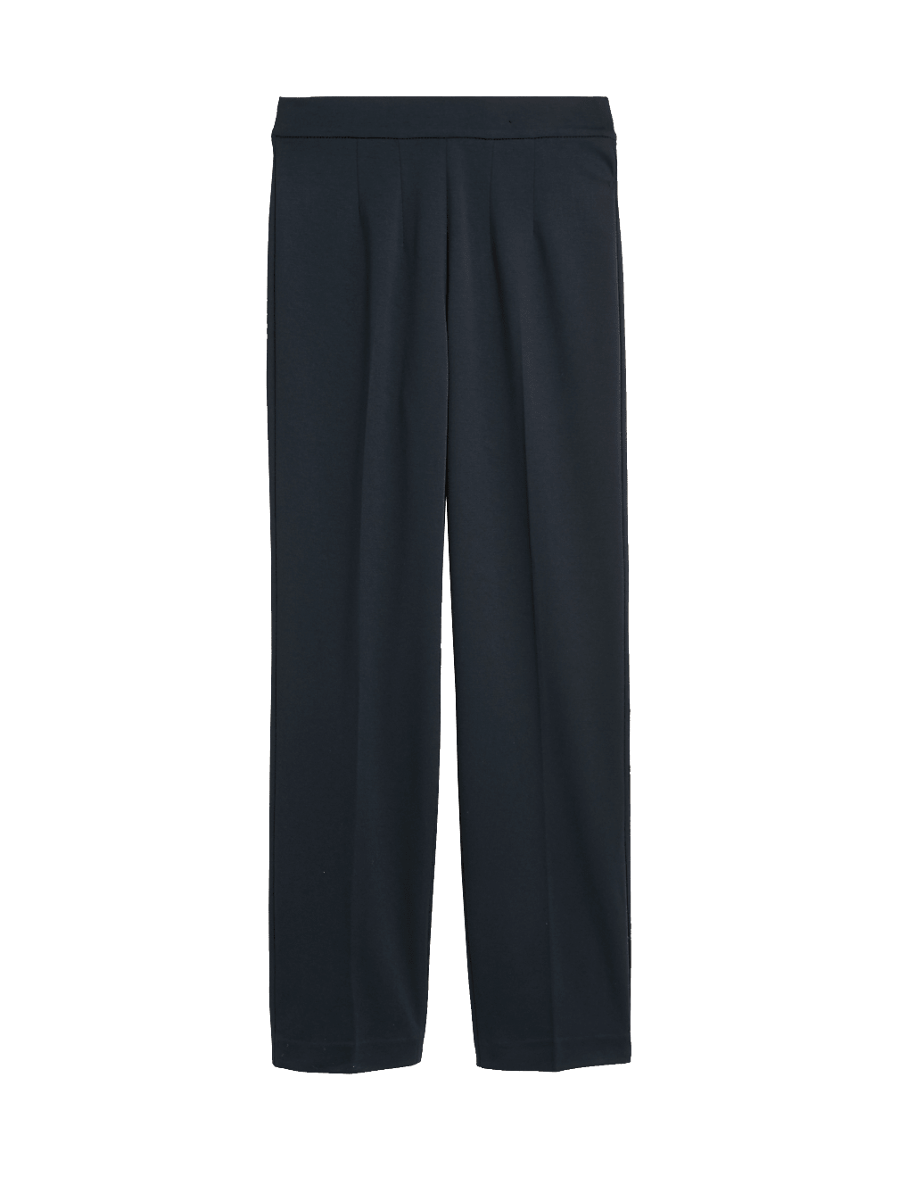 Jersey Straight Leg Trousers with Stretch