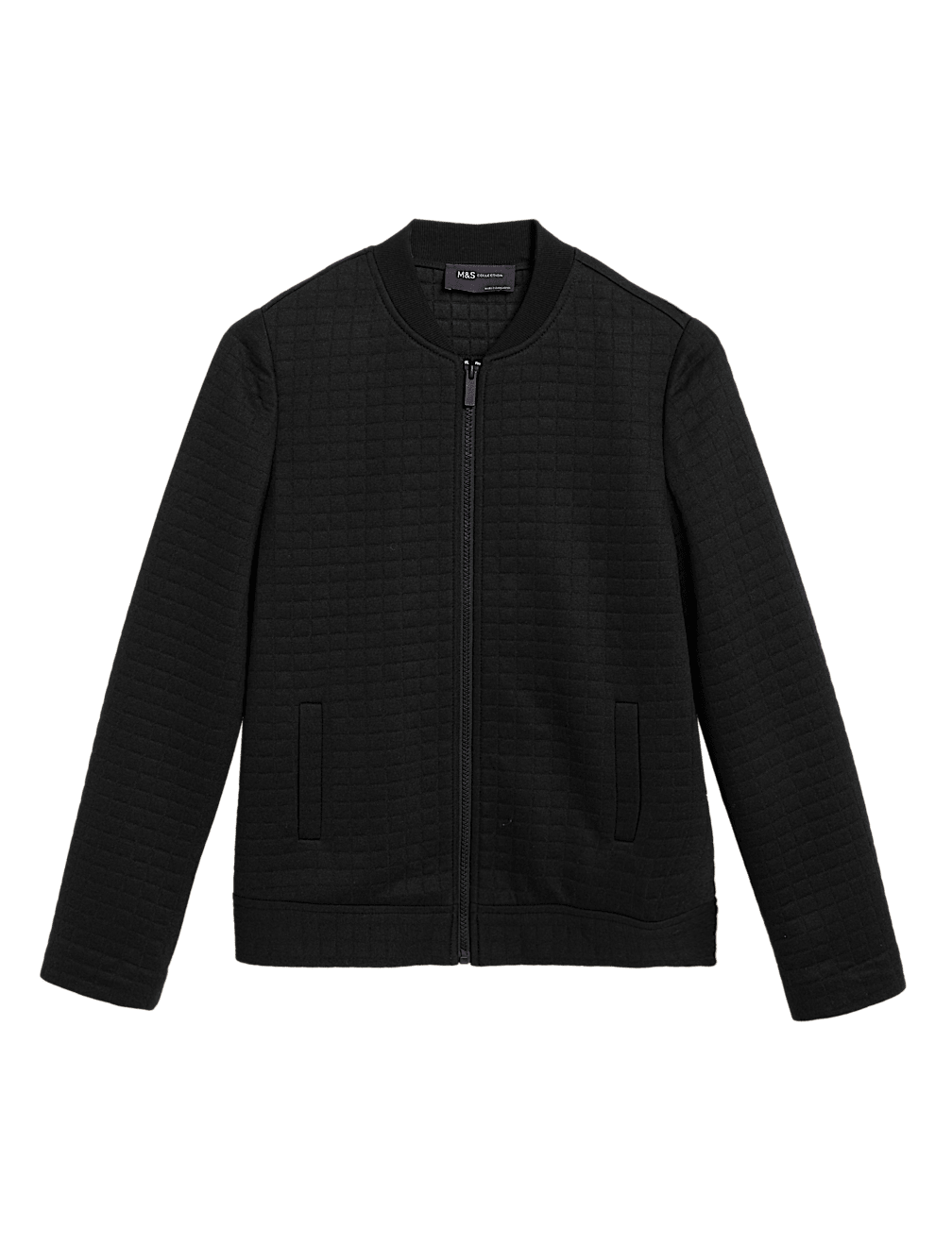 Jersey Quilted Bomber Jacket