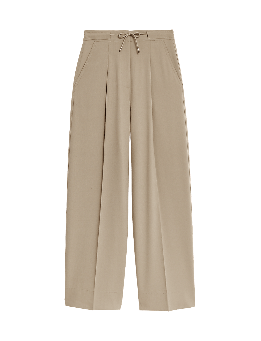 Drawstring Wide Leg Trousers