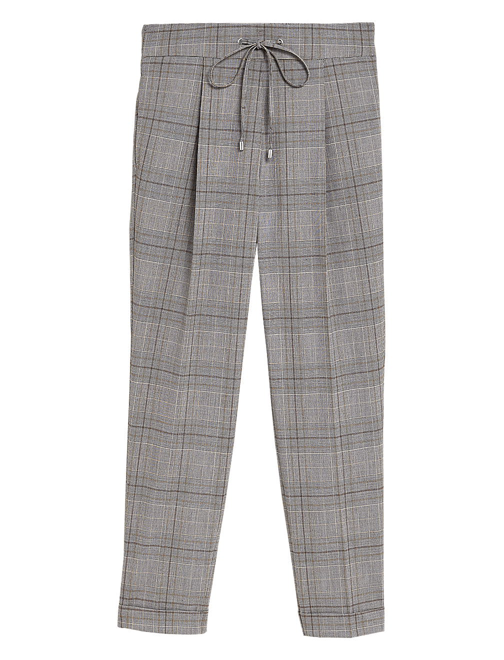 Checked Tapered Ankle Grazer Trousers