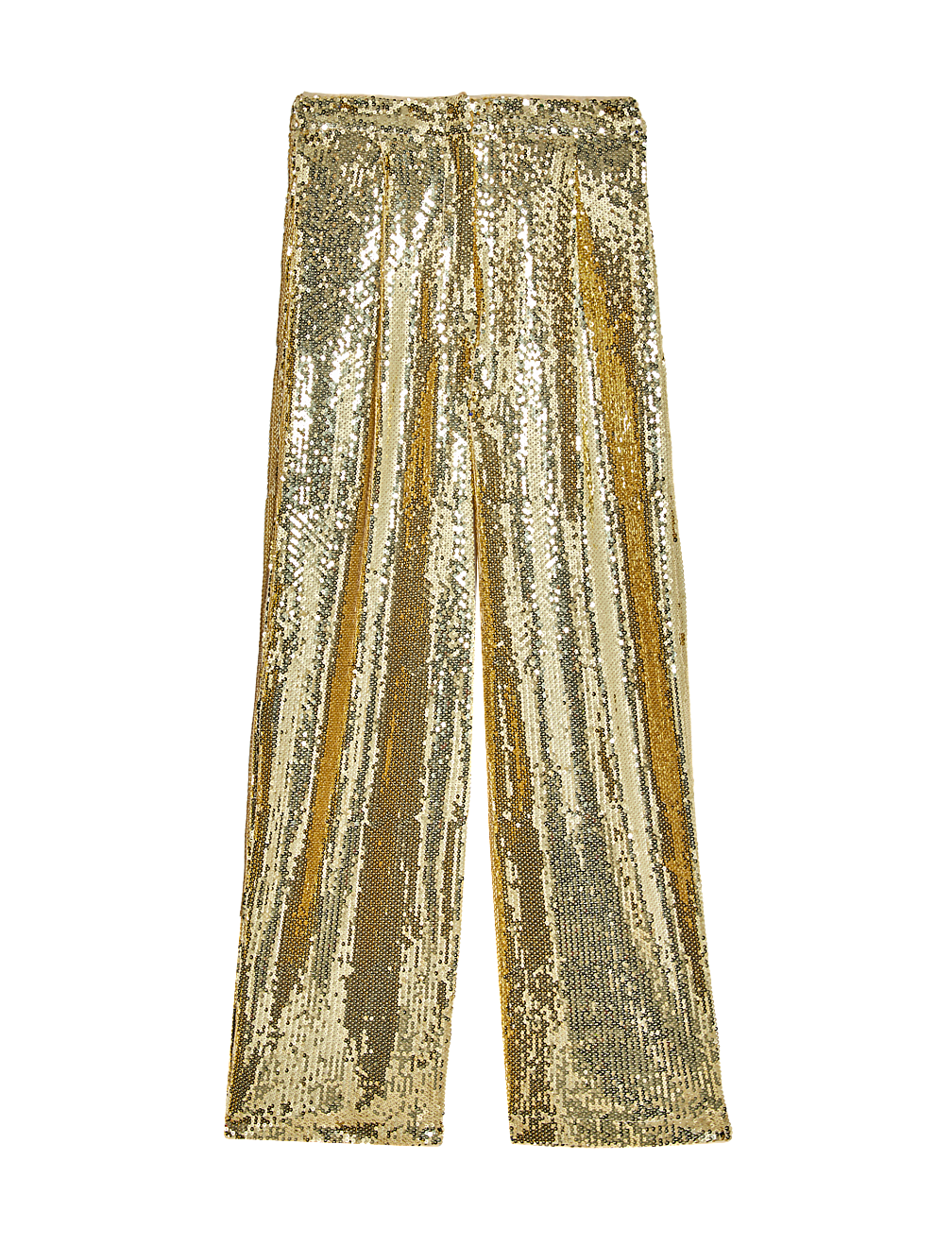 Sequin Pleat Front Wide Leg Trousers