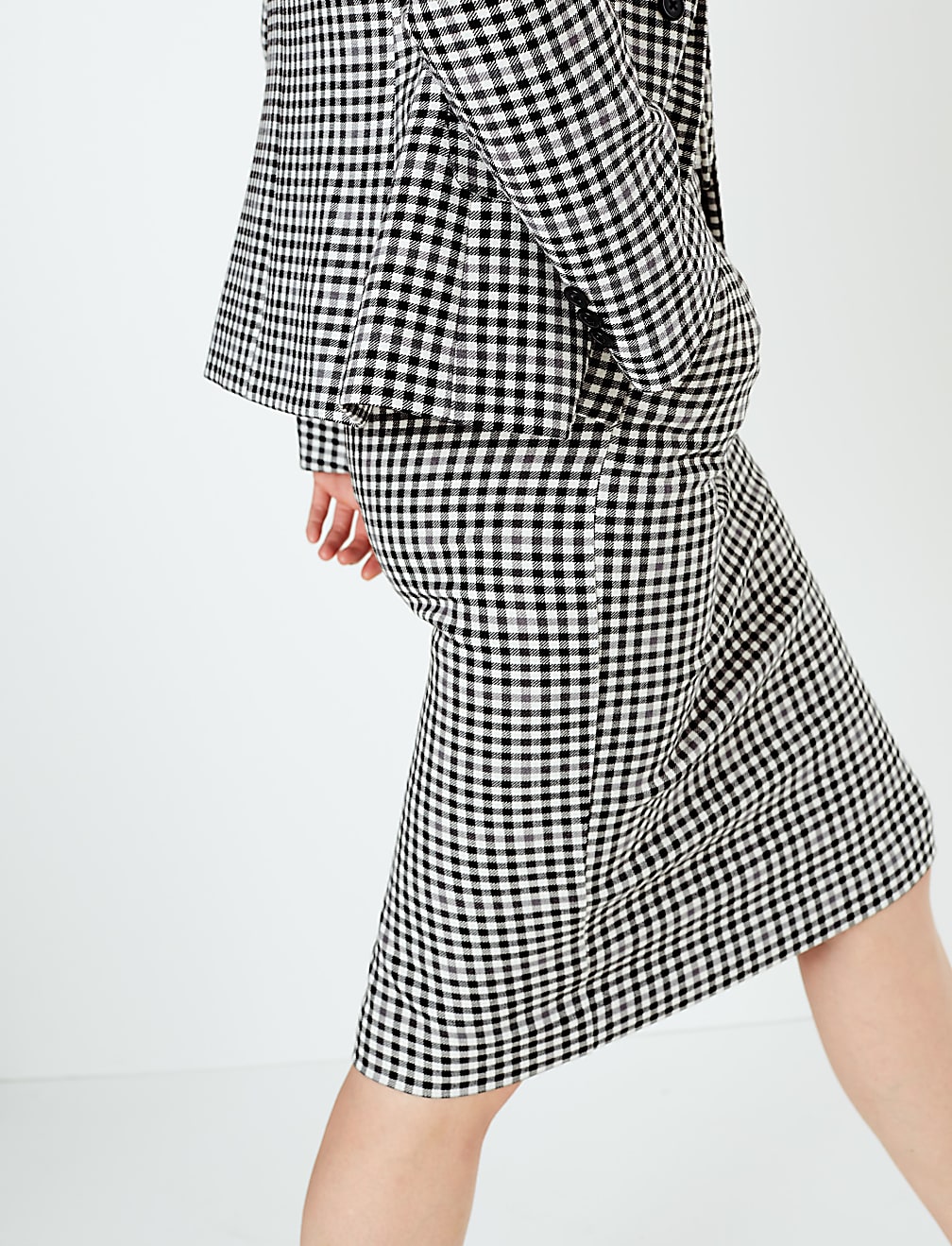 Gingham Pencil Skirt
