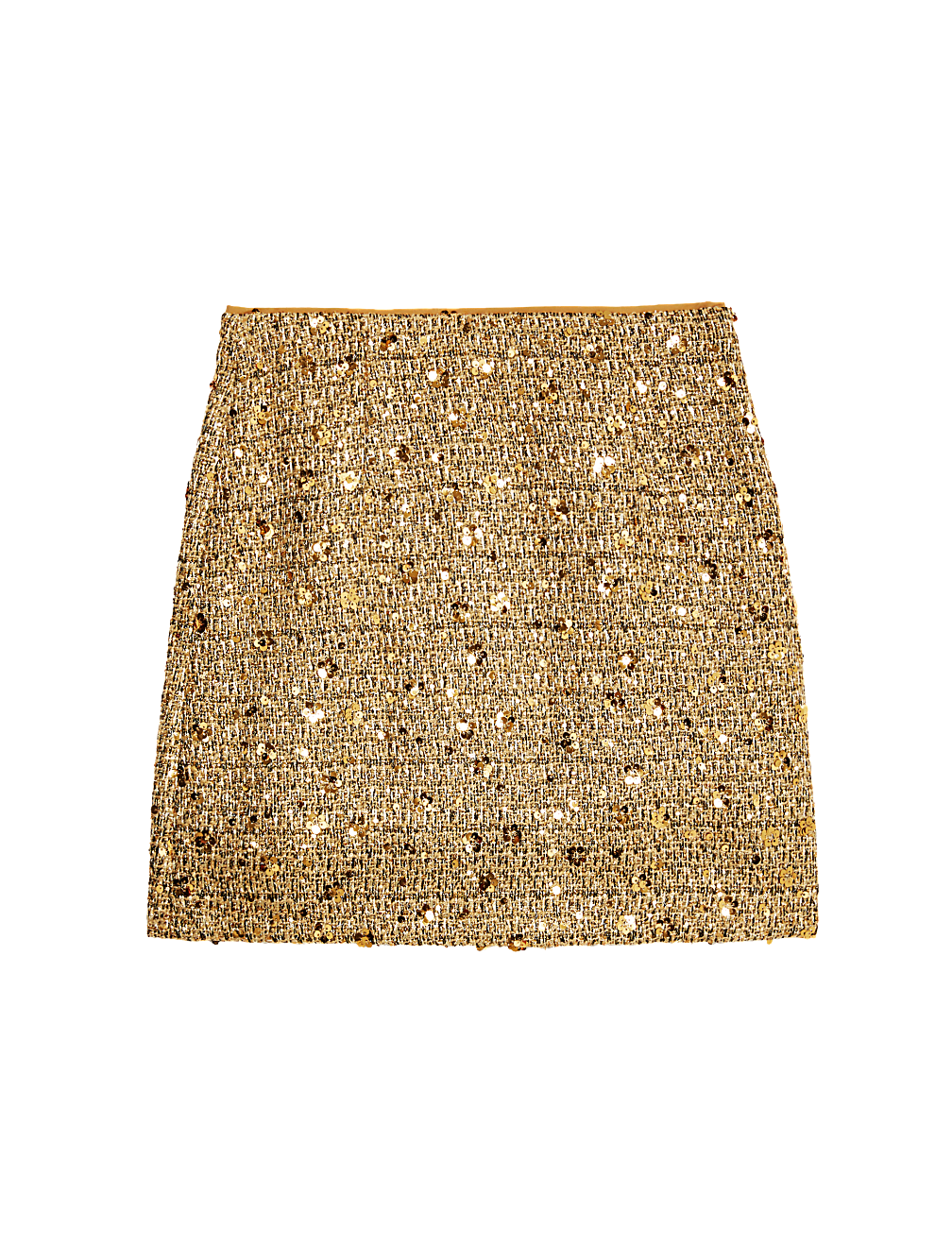 Sequin Mini A-Line Skirt with Wool