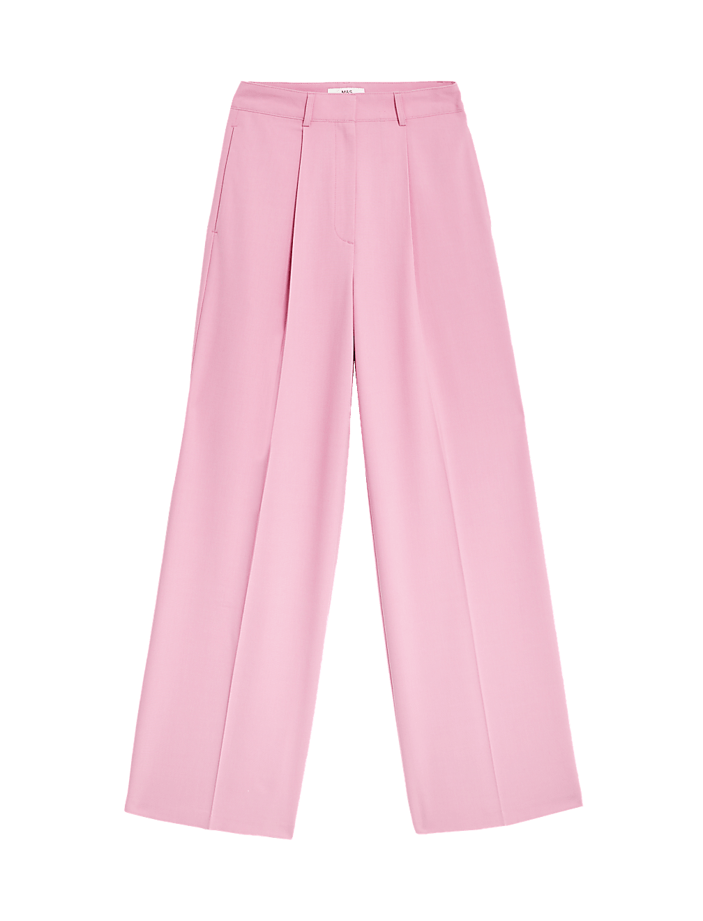 Woven Pleat Front Wide Leg Trousers