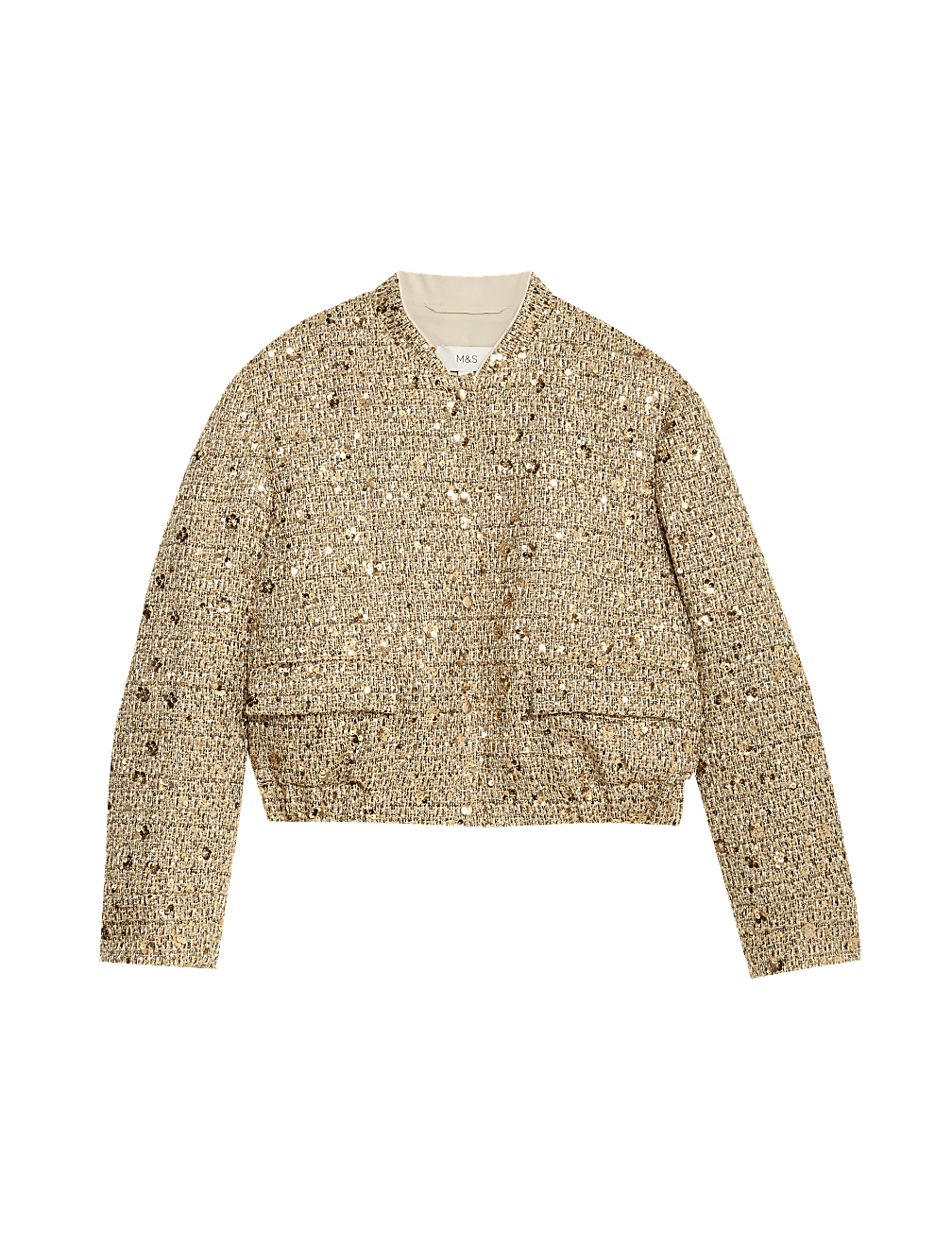Tweed Sequin Cropped Jacket