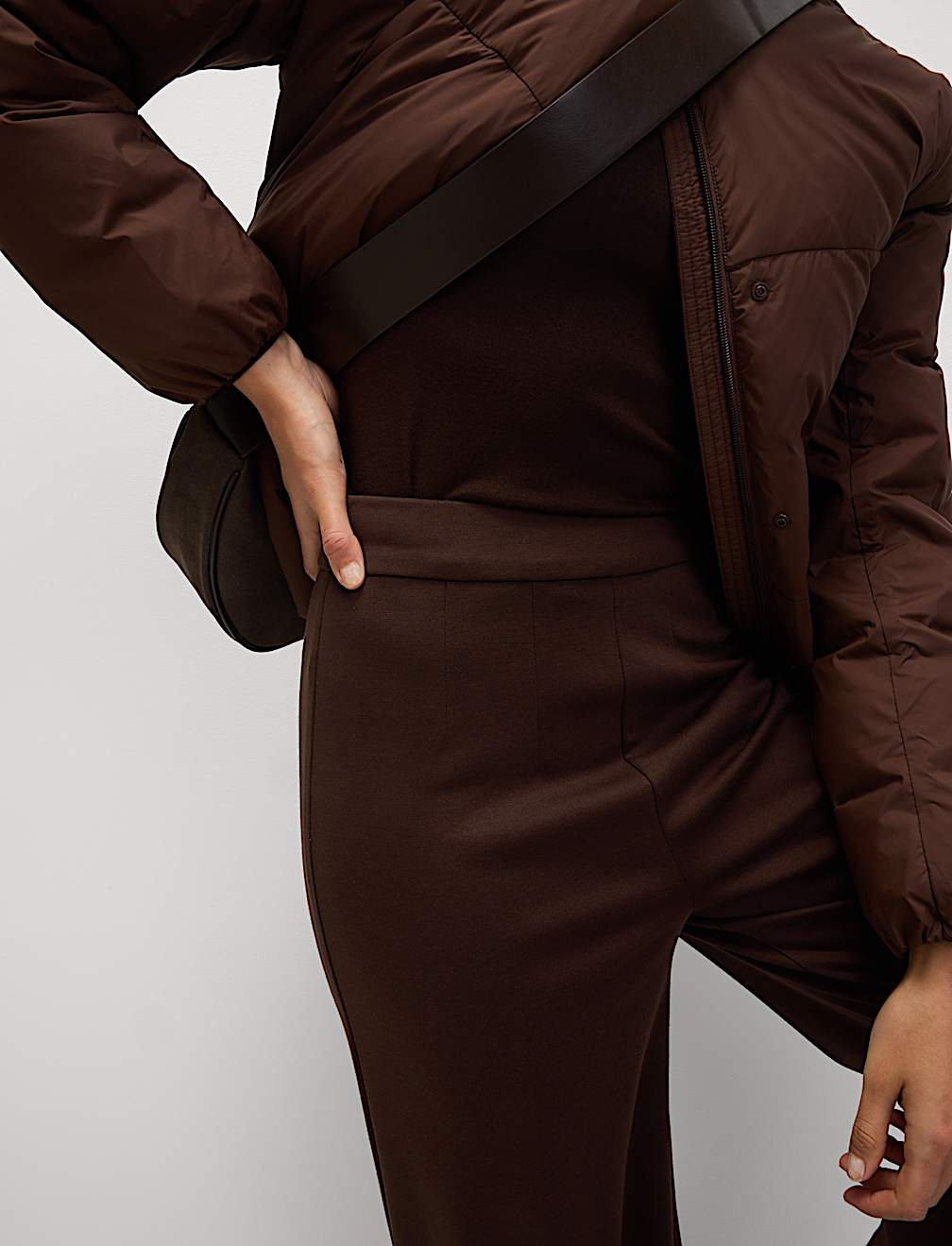 Jersey Wide Leg Trousers with Stretch