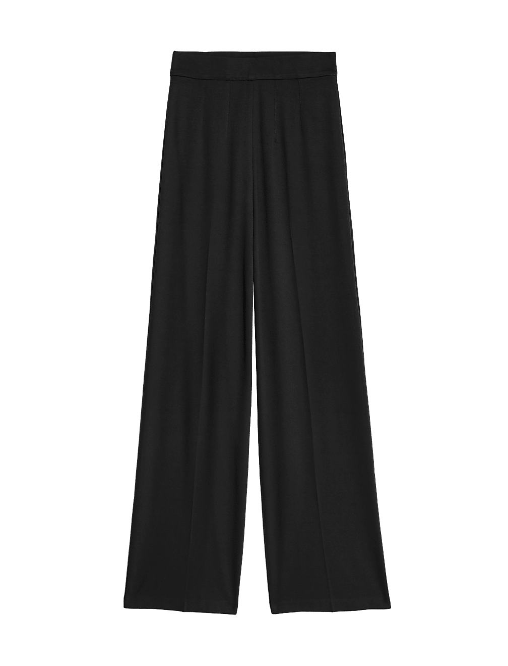 Jersey Wide Leg Trousers with Stretch