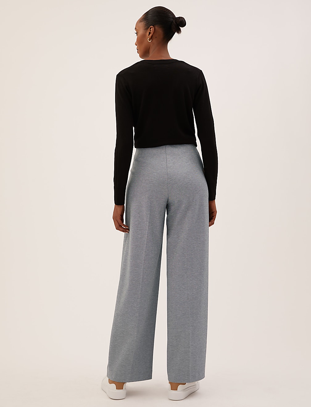 Jersey Wide Leg Trousers