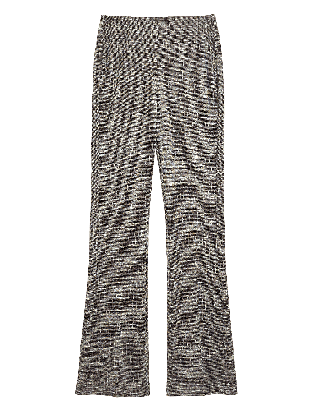Jersey Checked Flared Trousers