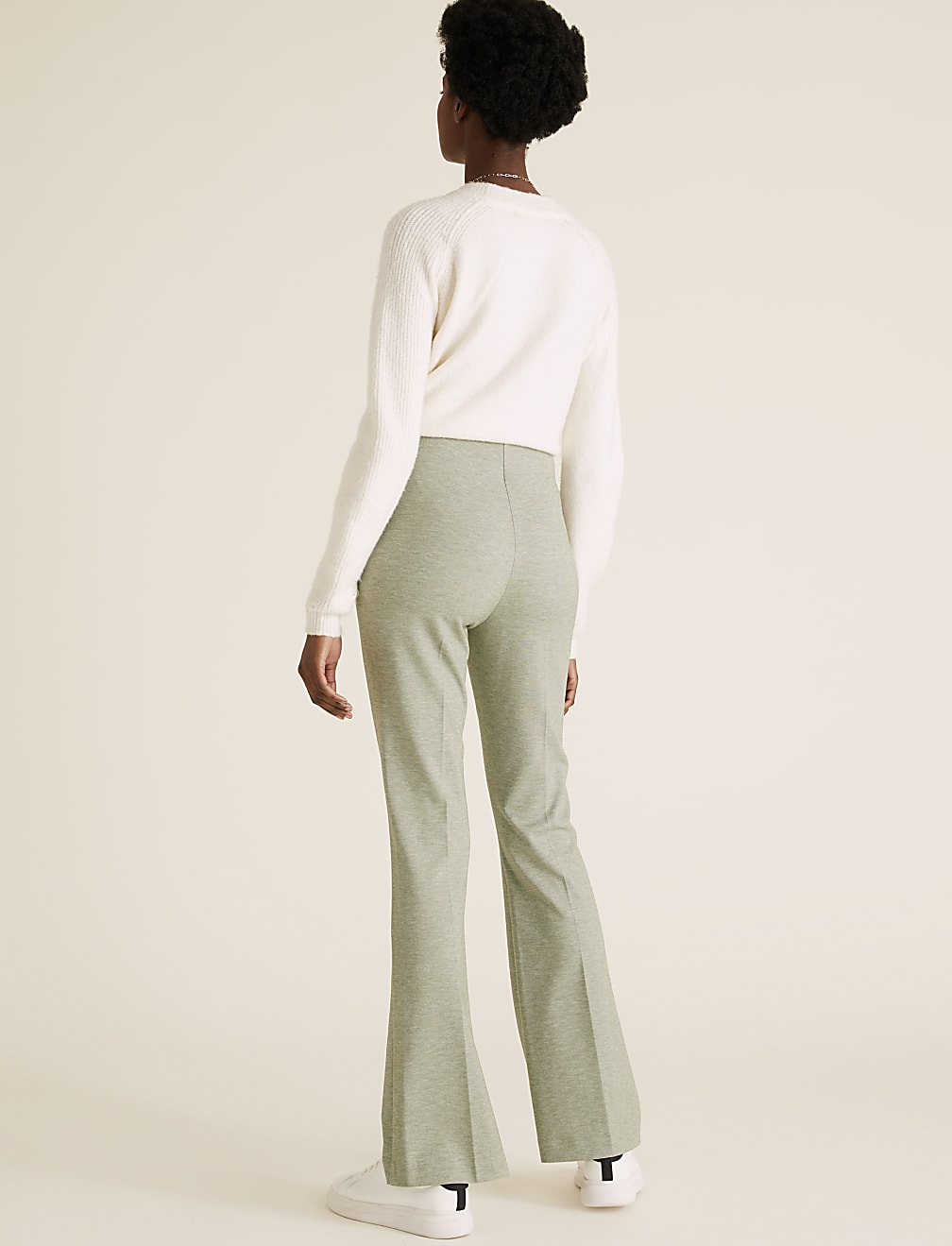 Jersey Flared Trousers