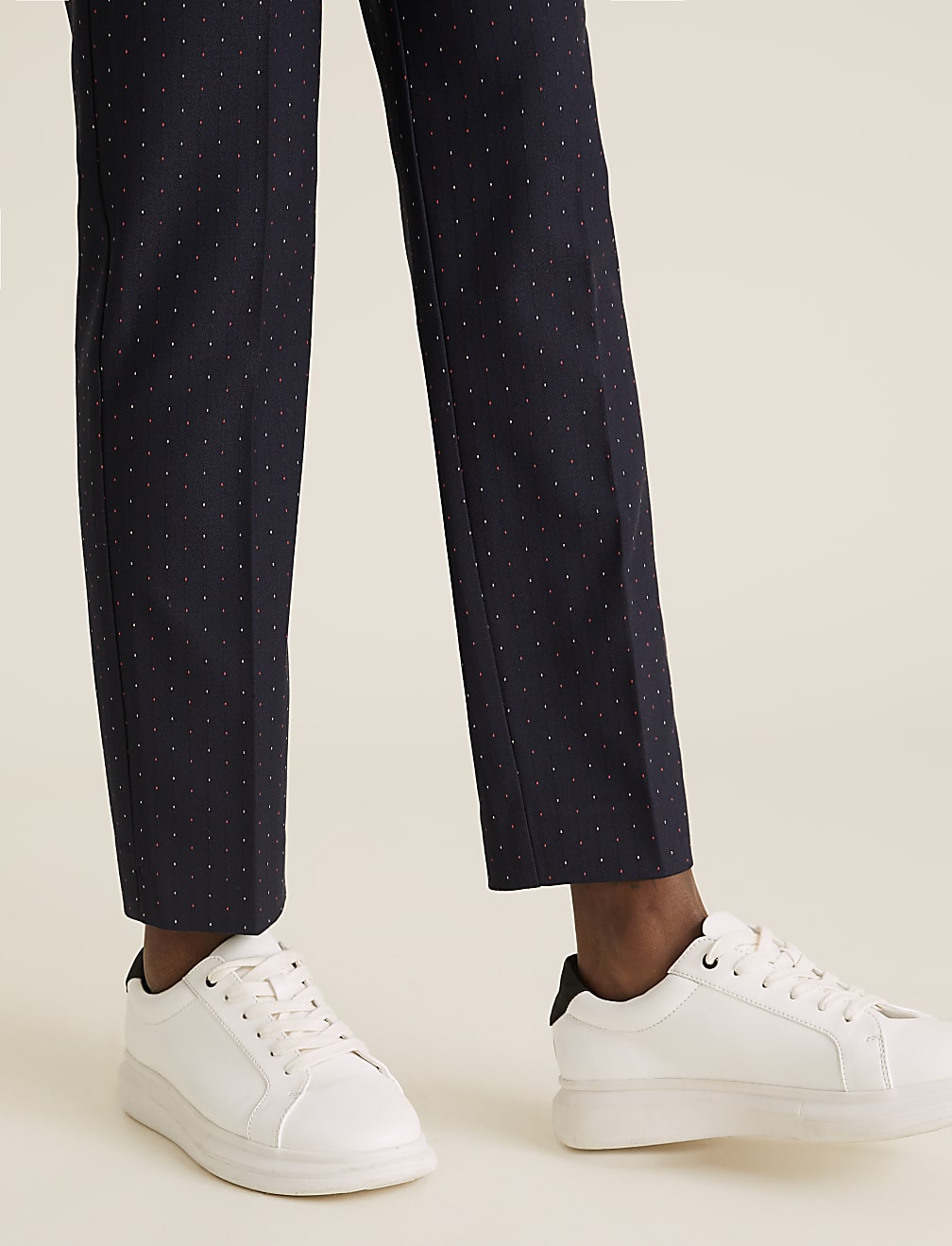 Mia Slim Pindot Ankle Grazer Trousers