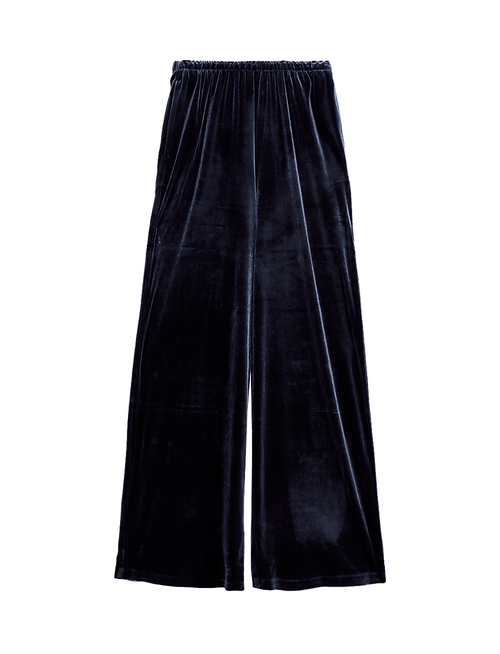 Velvet Elasticated Waist Wide Leg Trousers