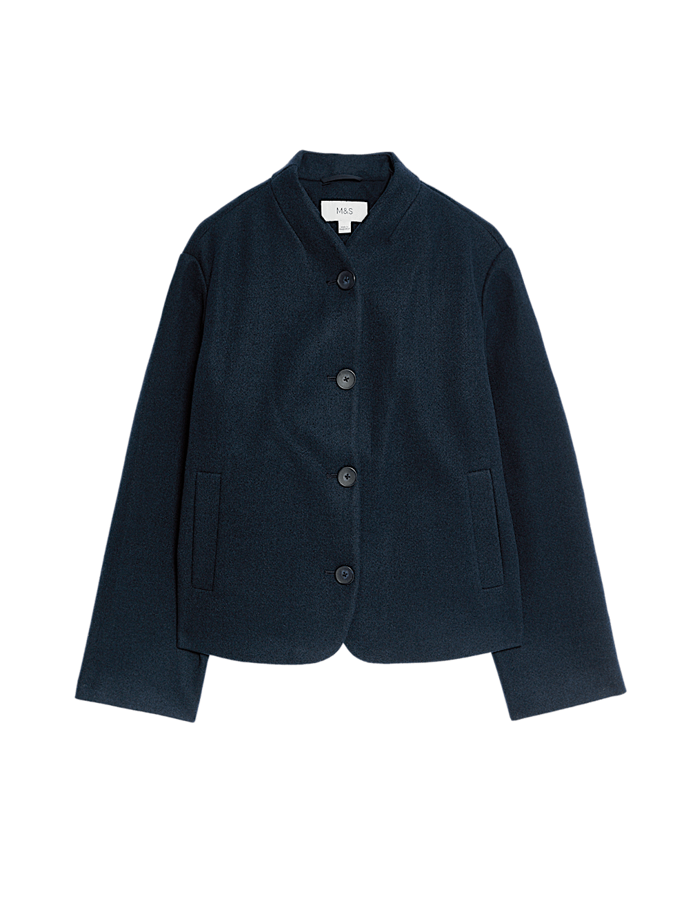 Collarless Short Jacket