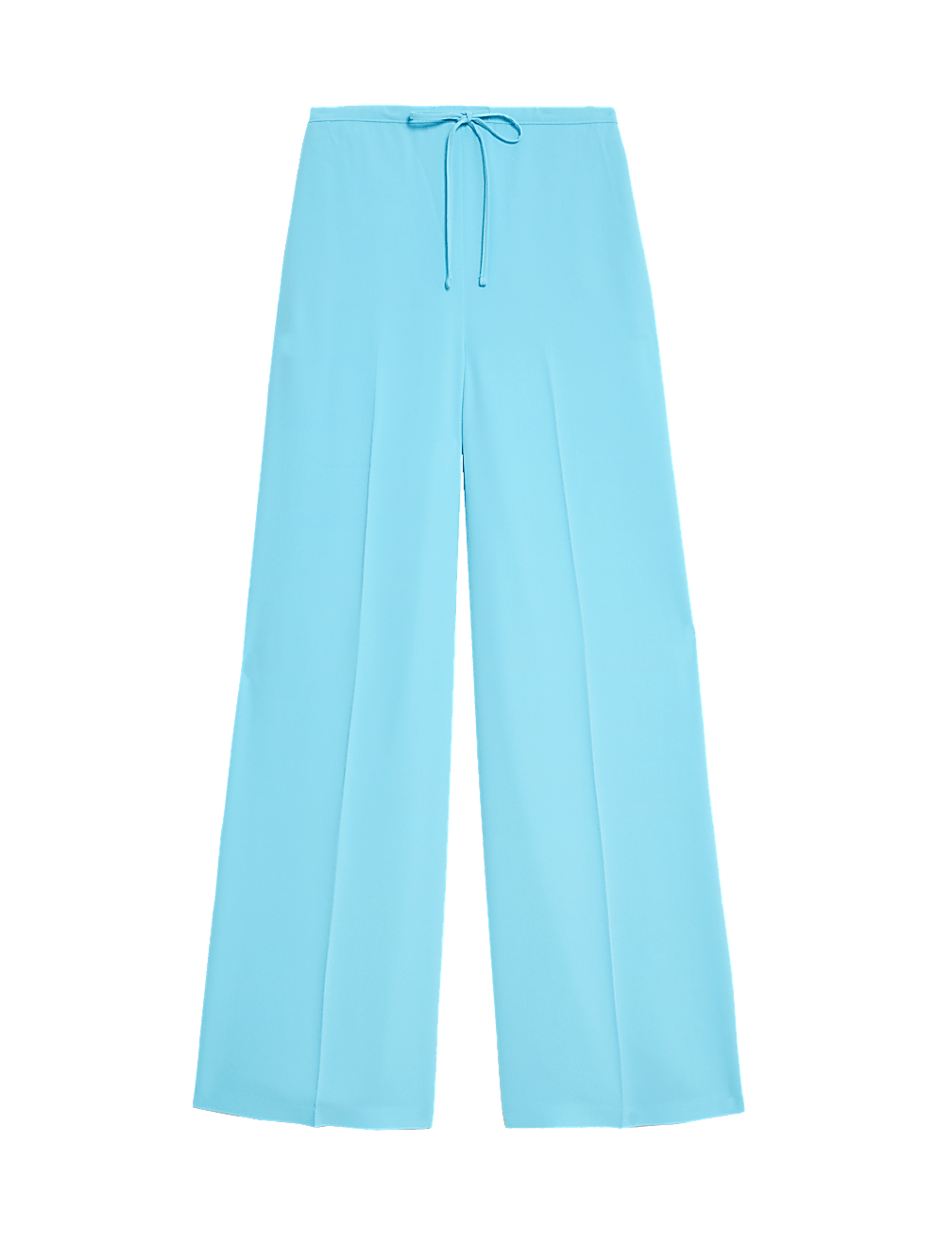Crepe Elasticated Waist Wide Leg Trousers