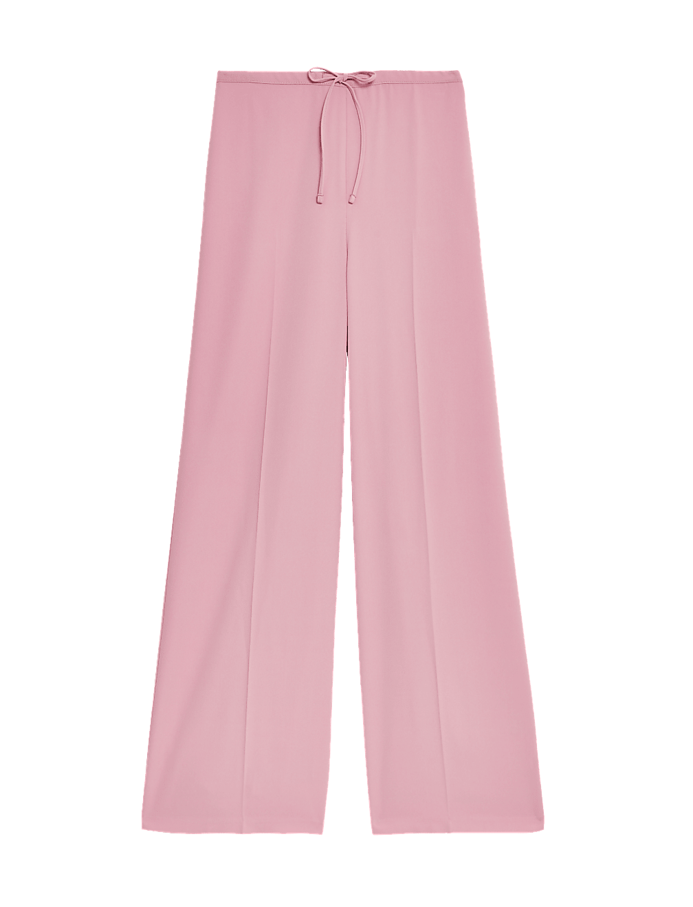 Crepe Elasticated Waist Wide Leg Trousers