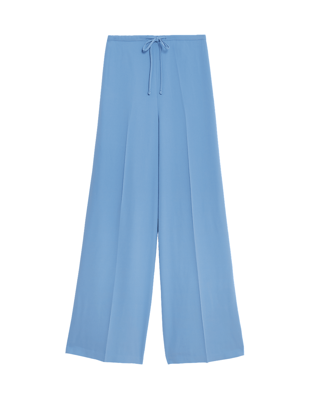 Crepe Elasticated Waist Wide Leg Trousers