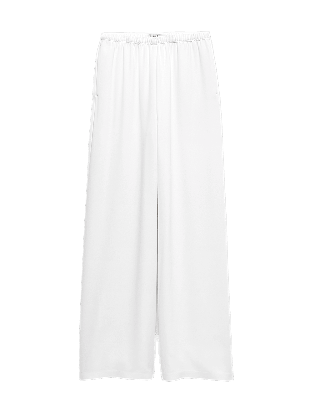 Crepe Elasticated Waist Wide Leg Trousers