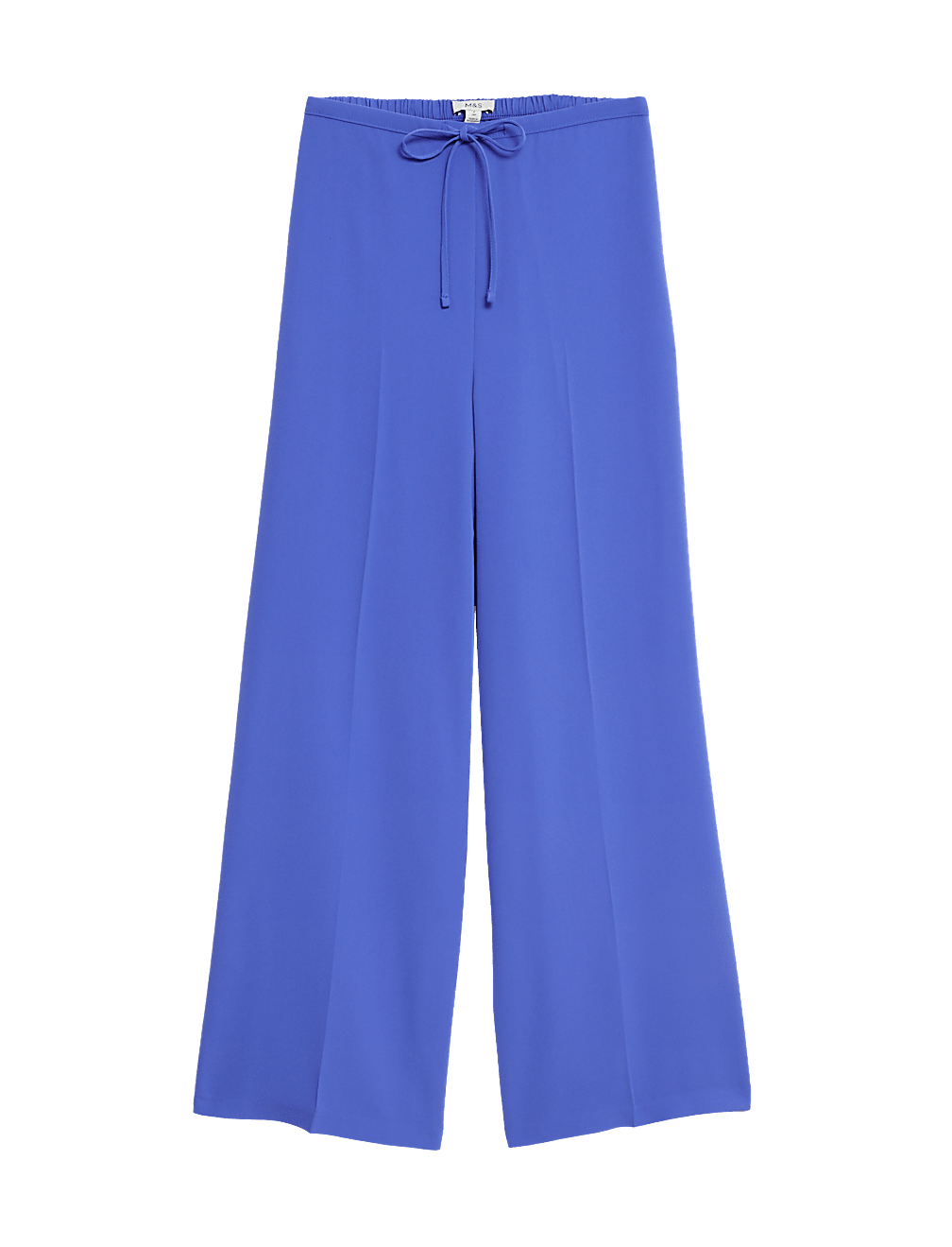 Crepe Elasticated Waist Wide Leg Trousers