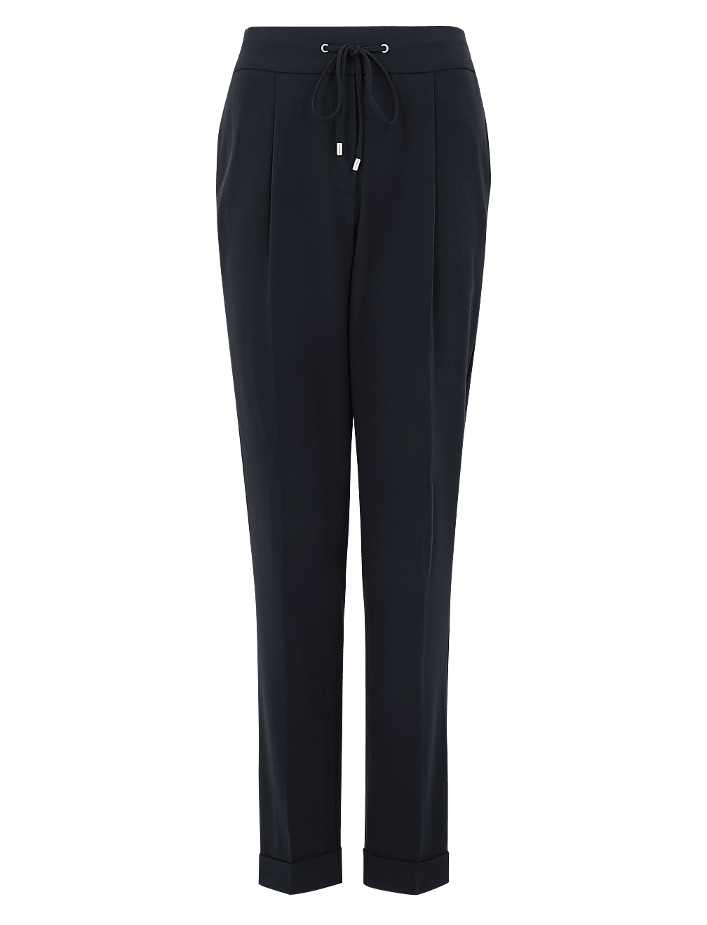 Drawstring Tapered Ankle Grazer Trousers