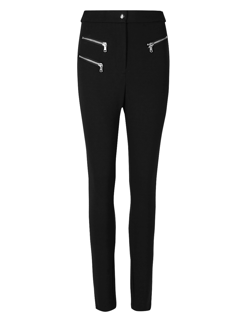 Zipped Pocket Skinny Leg Trousers