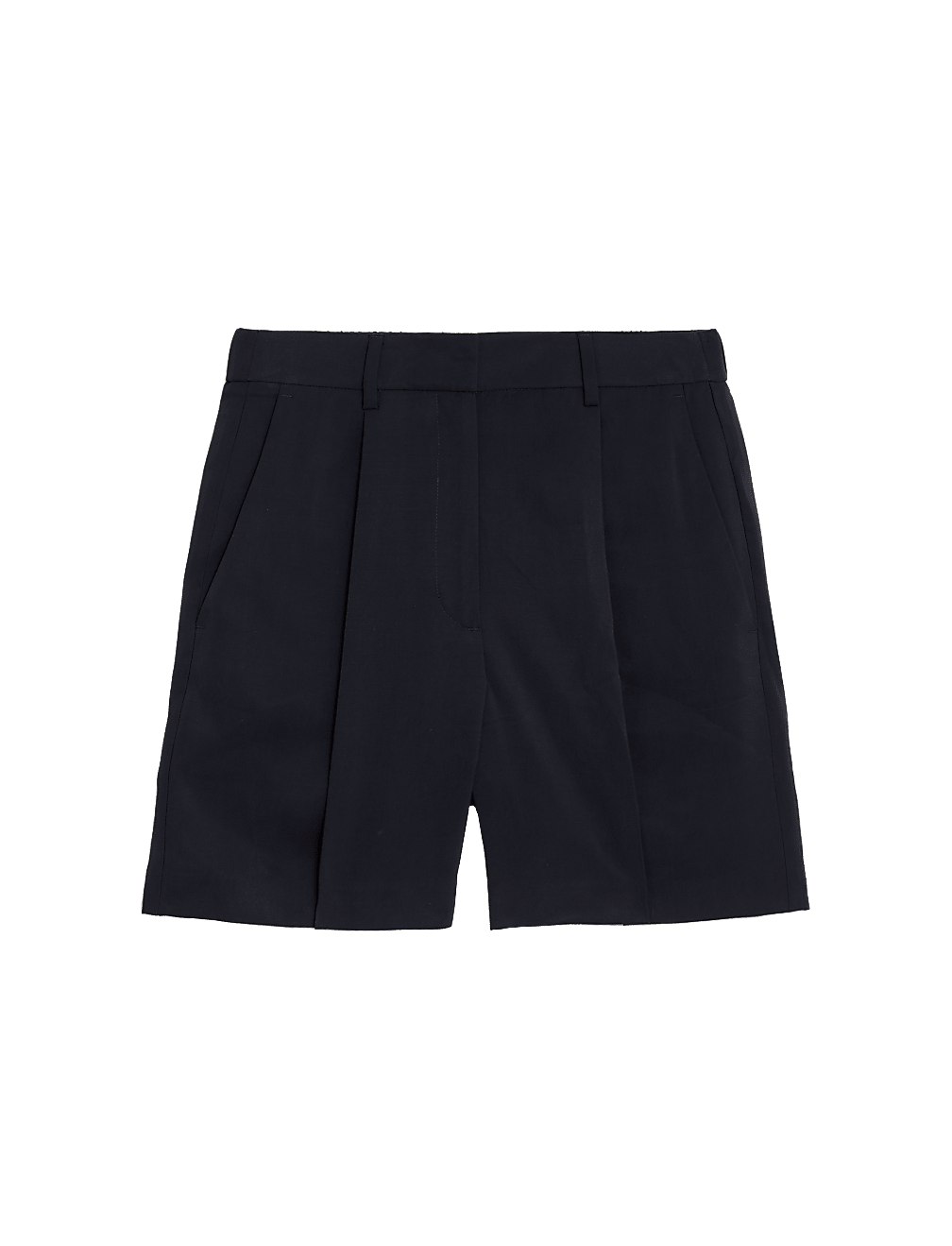 High Waisted Pleat Front Shorts