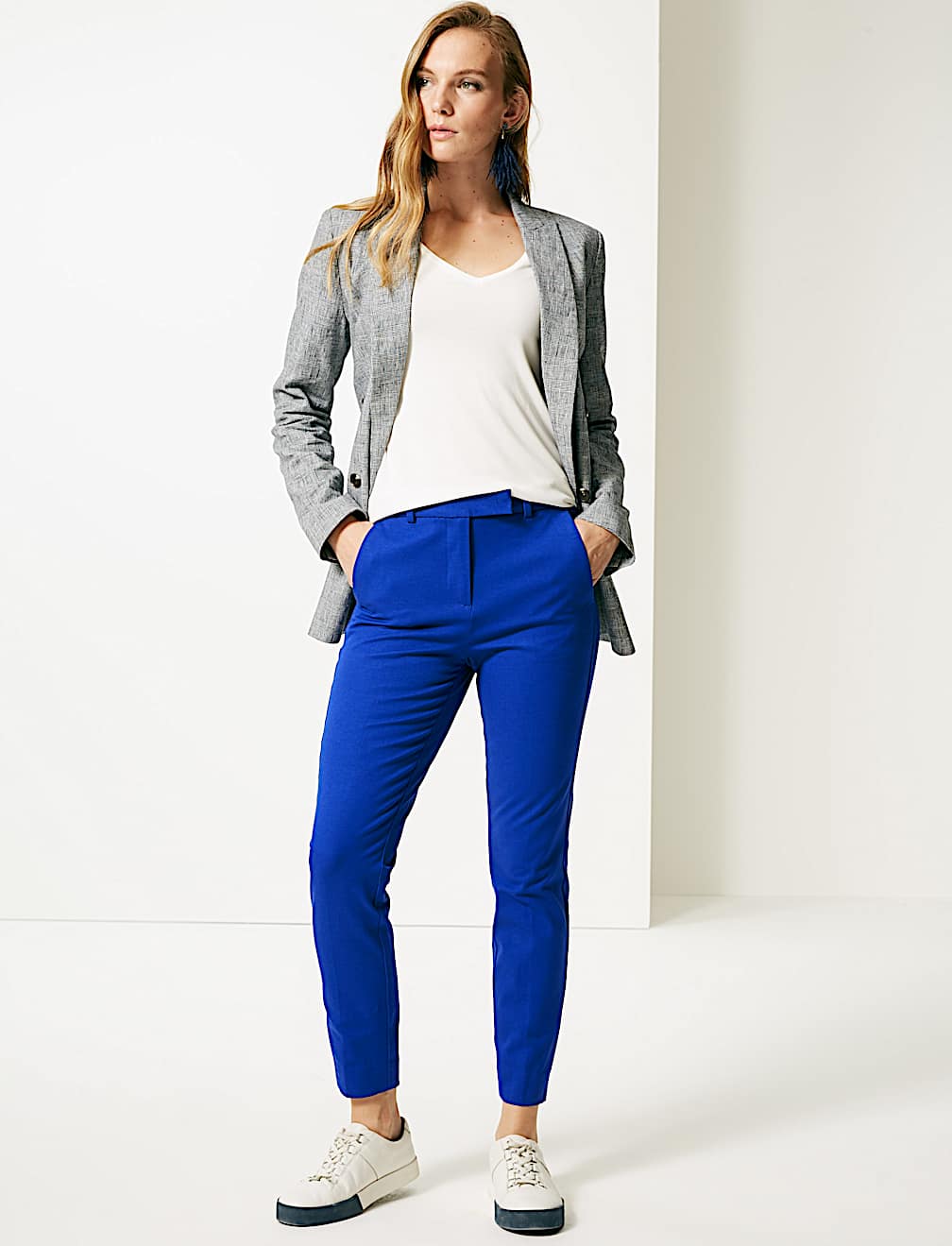 Slim Ankle Grazer Trousers