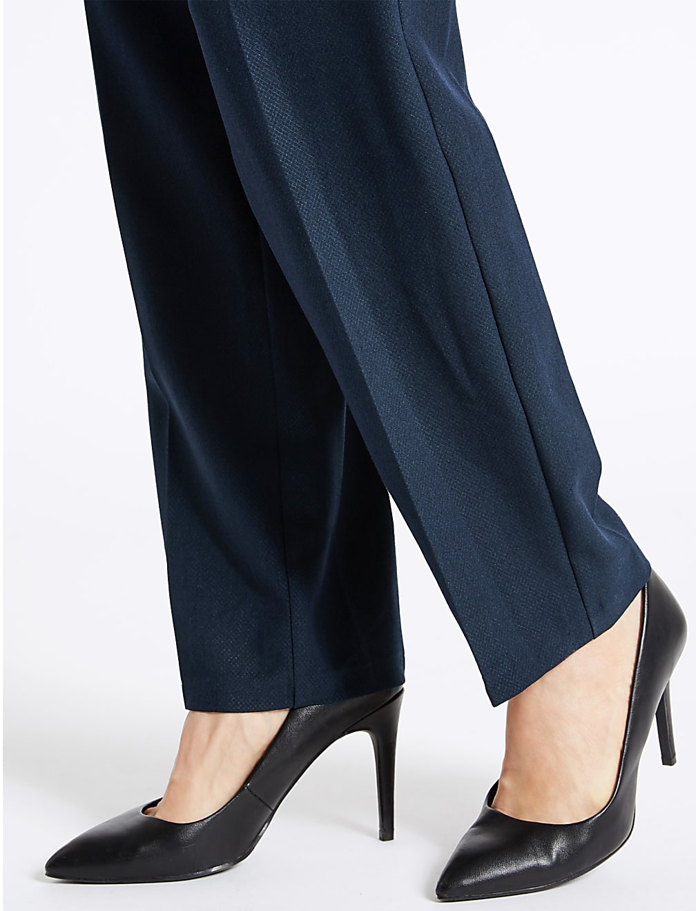 Embossed Straight Leg Trousers