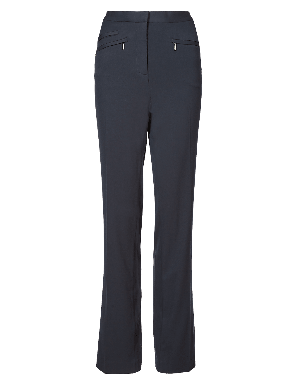 Zipped Pocket Straight Leg Trousers
