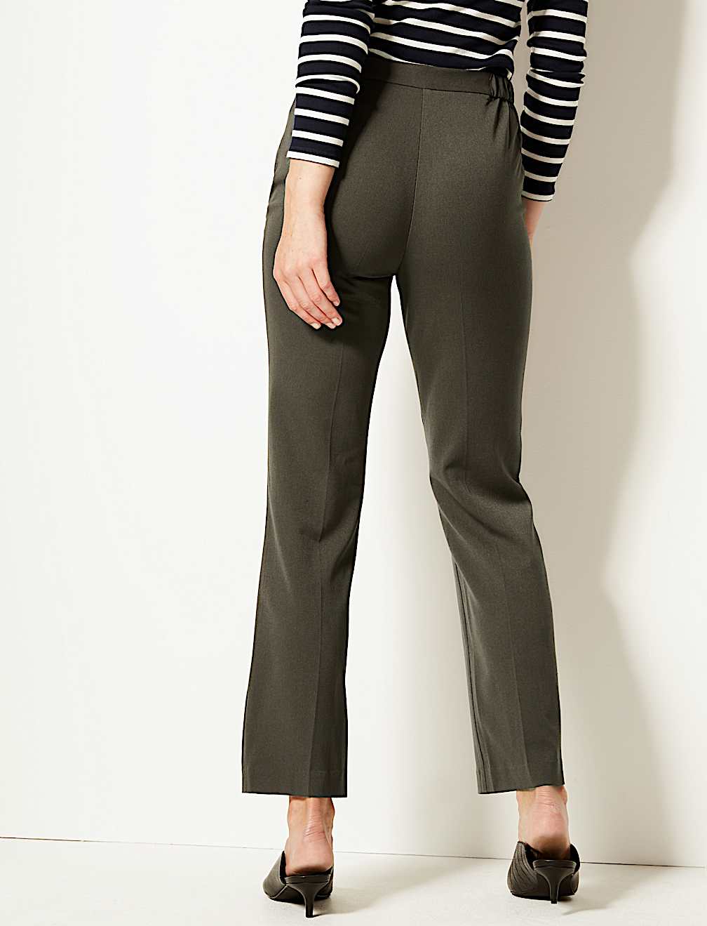Zipped Pocket Straight Leg Trousers