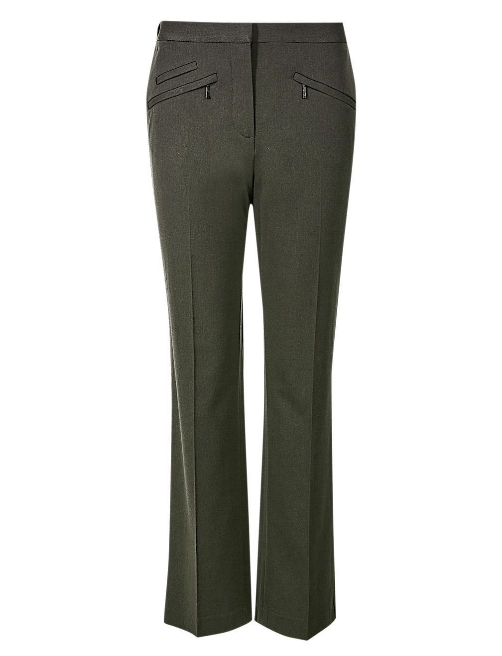 Zipped Pocket Straight Leg Trousers