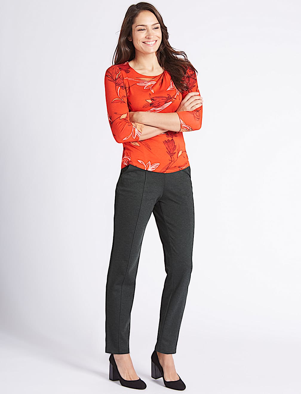 Ponte Straight Leg Trousers