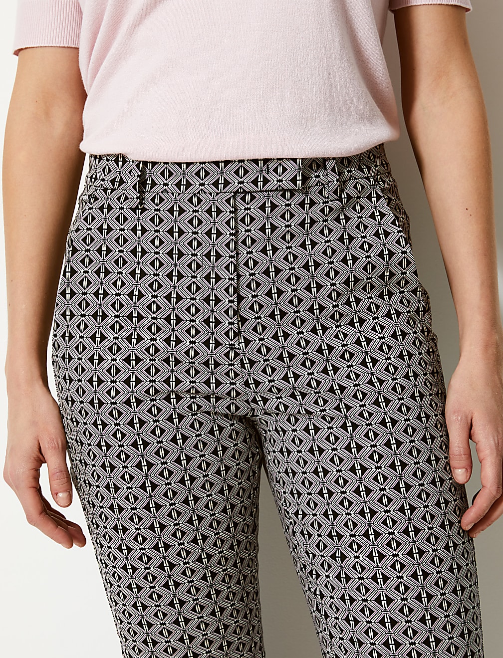 Mia Slim Geometric 7/8th Trousers