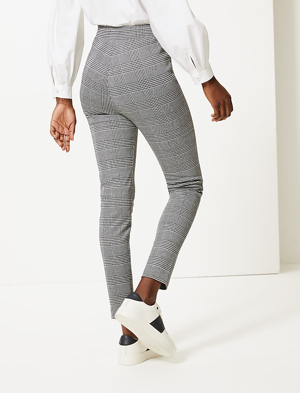 Checked Ankle Grazer Treggings