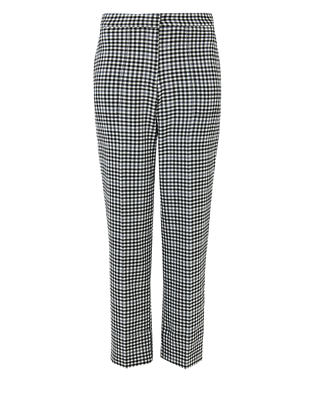 Evie Checked Straight 7/8th Trousers