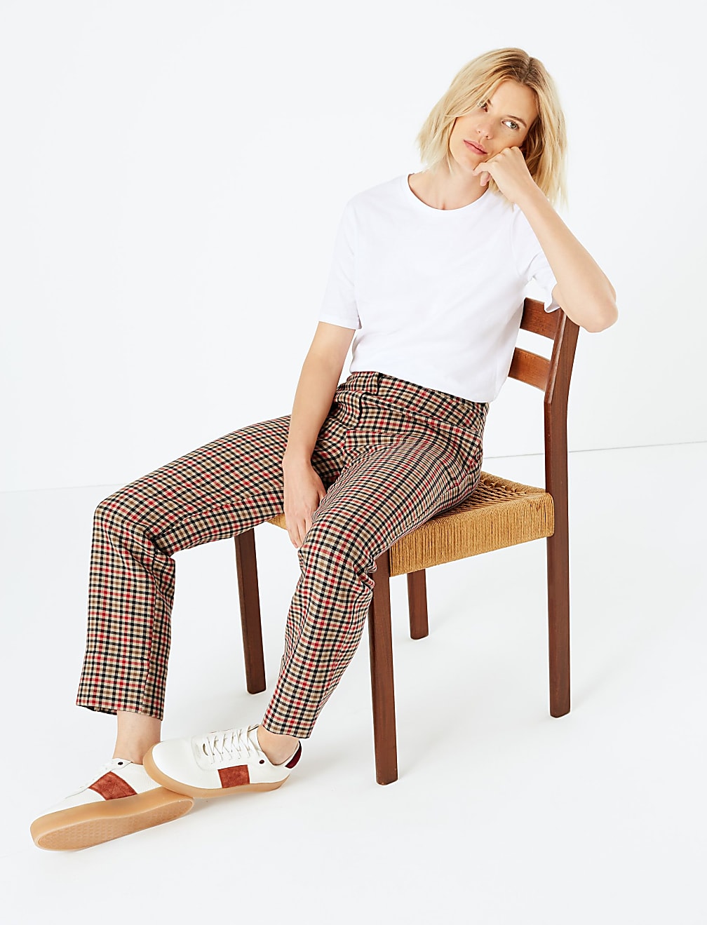 Evie Checked 7/8th Trousers