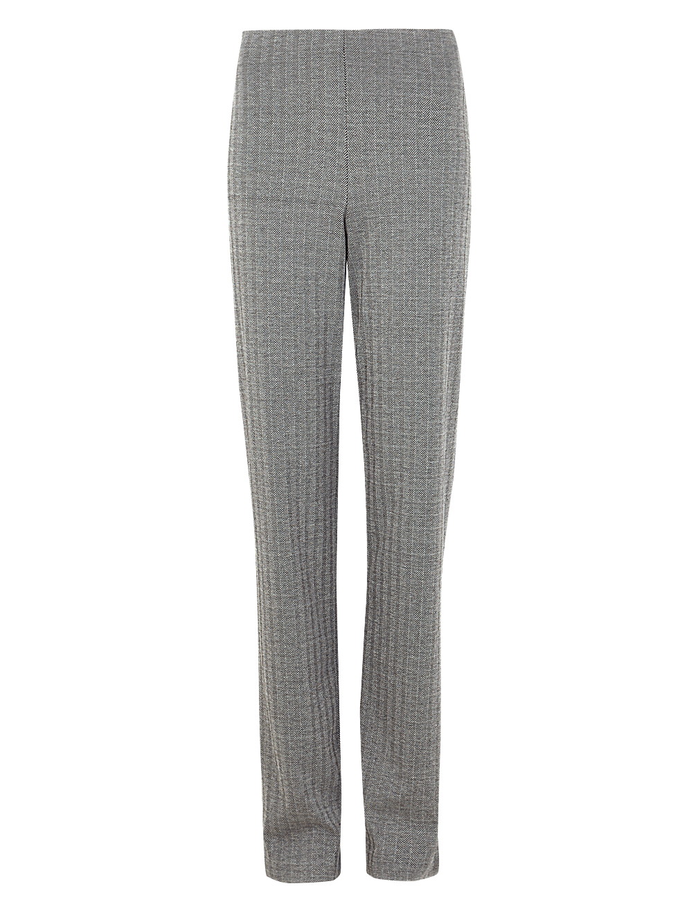 Jersey Herringbone Straight Leg Trouser