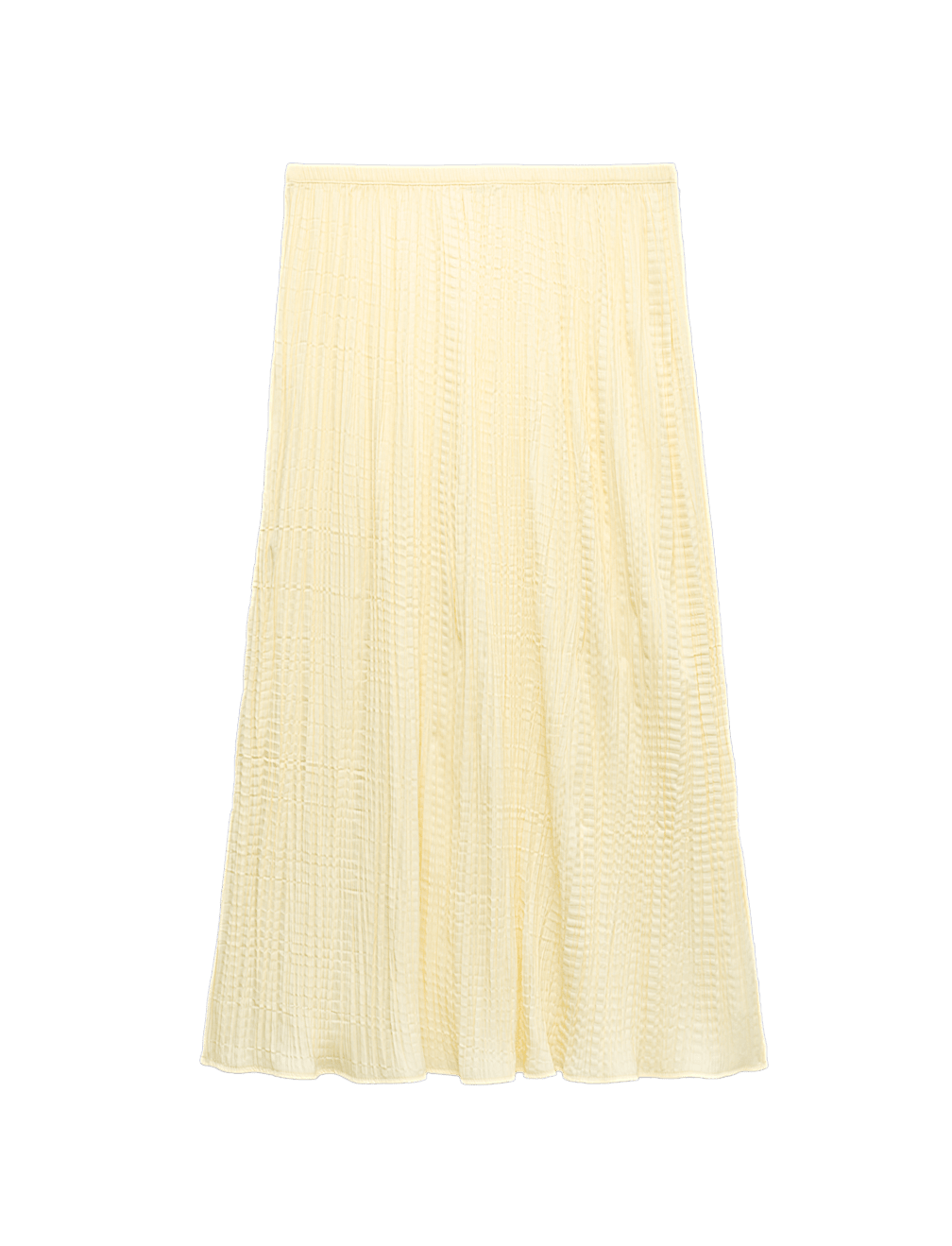 Textured Pleated Midaxi Skirt