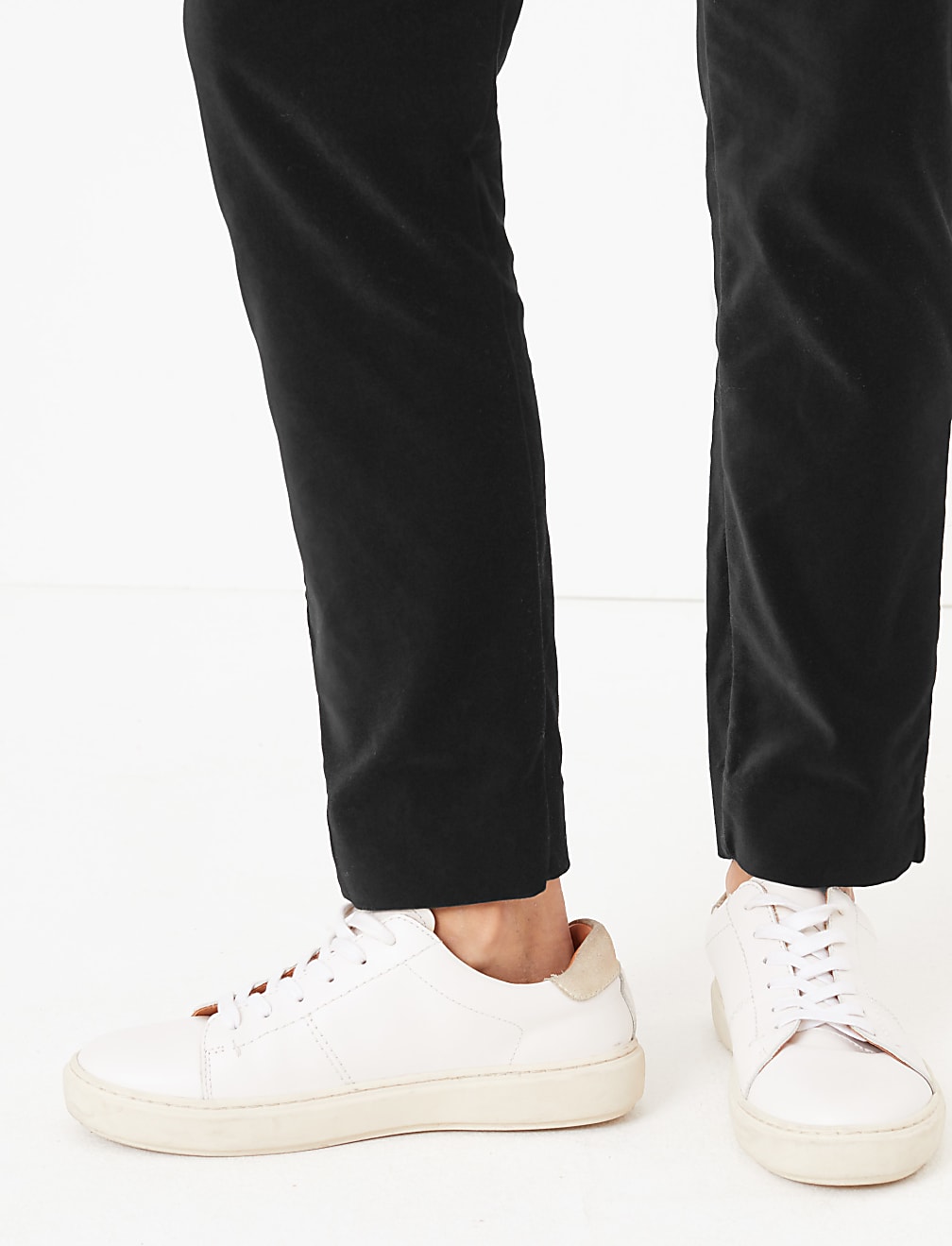 Mia Velvet Slim Ankle Grazer Trousers
