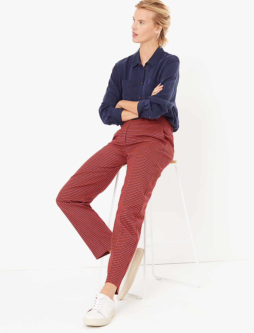 Freya Dogtooth Straight Fit Trousers