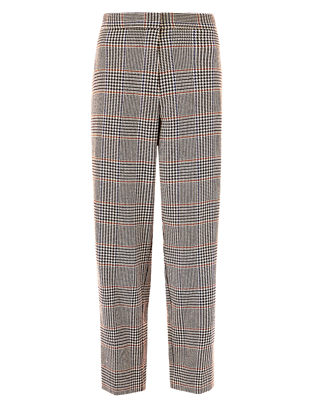 Evie Checked Straight Leg 7/8th Trousers