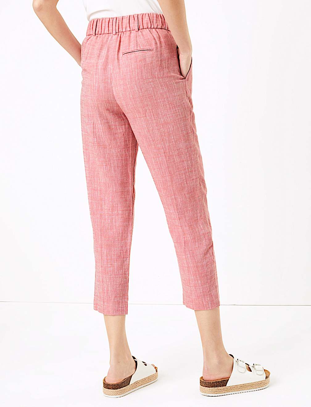 Linen Rich Tapered 7/8 Trousers