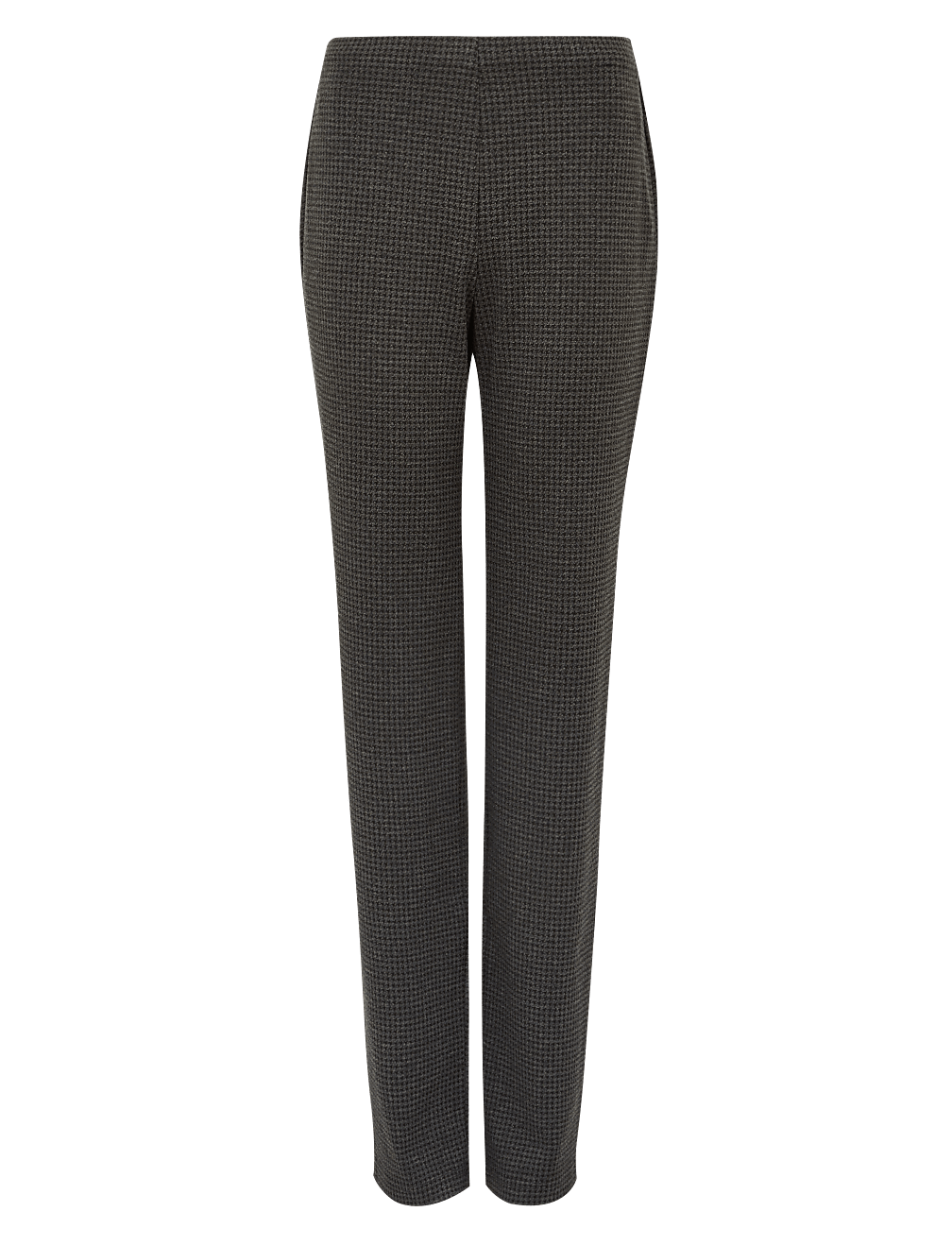 Jersey Dogtooth Straight Leg Trousers