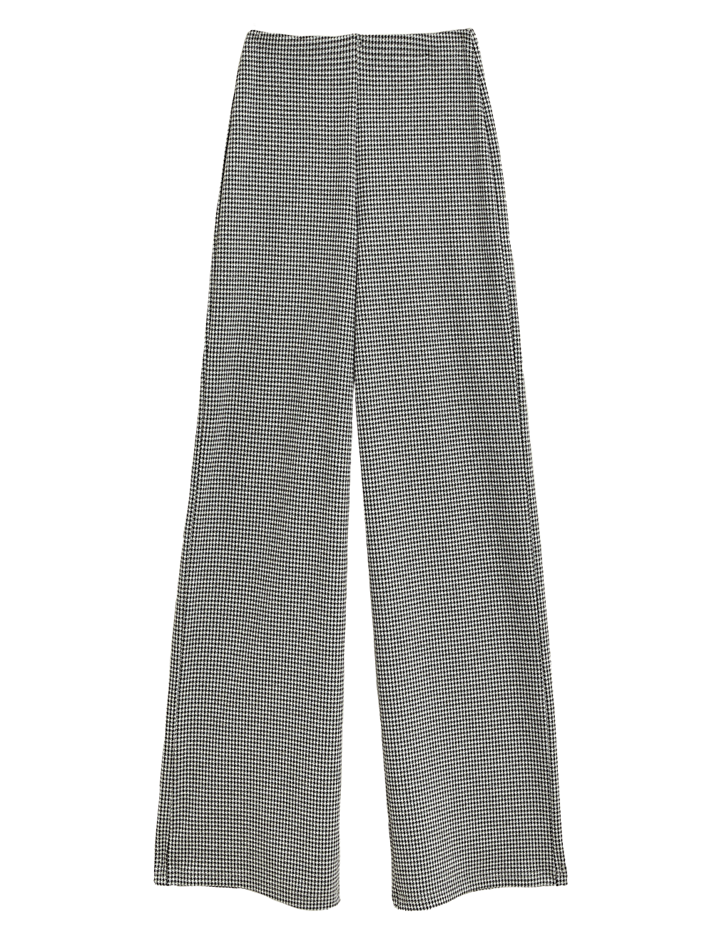 Jersey Dogtooth Wide Leg Trousers