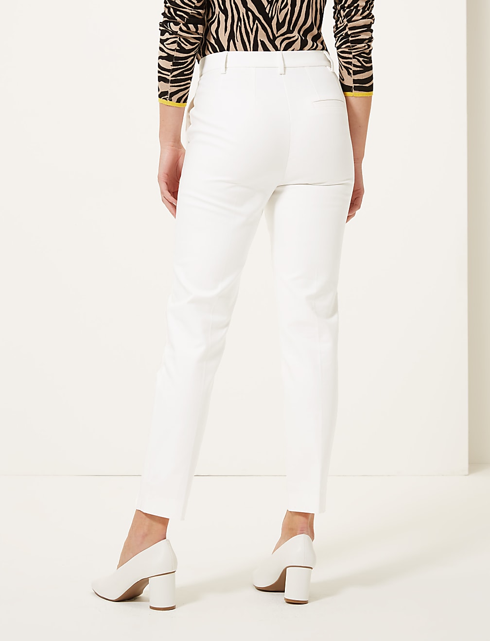 Cotton Rich Slim Fit 7/8 Trousers