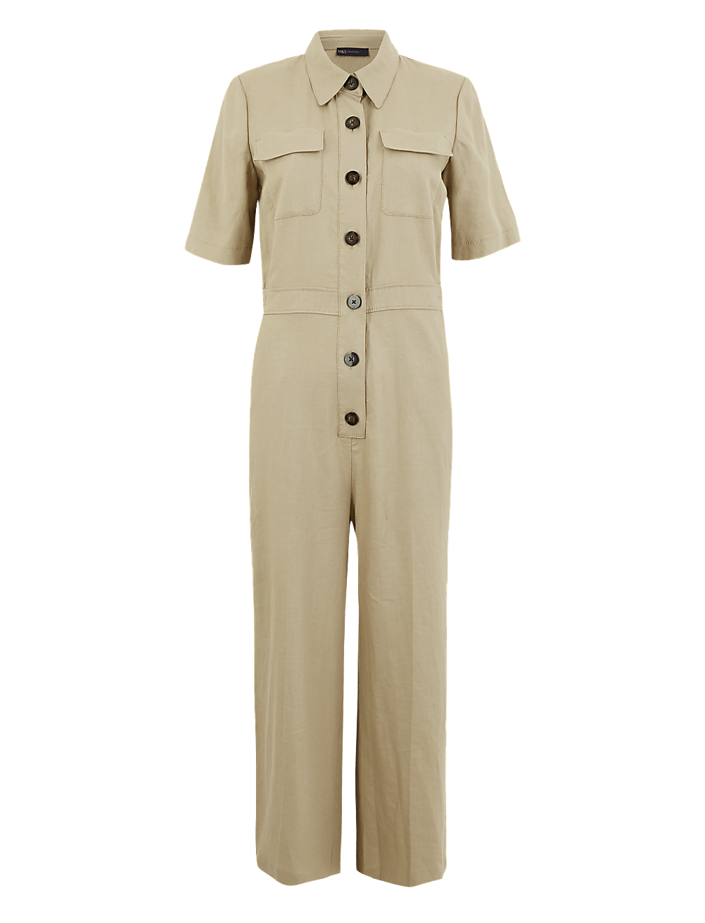 Linen Rich Utility Jumpsuit