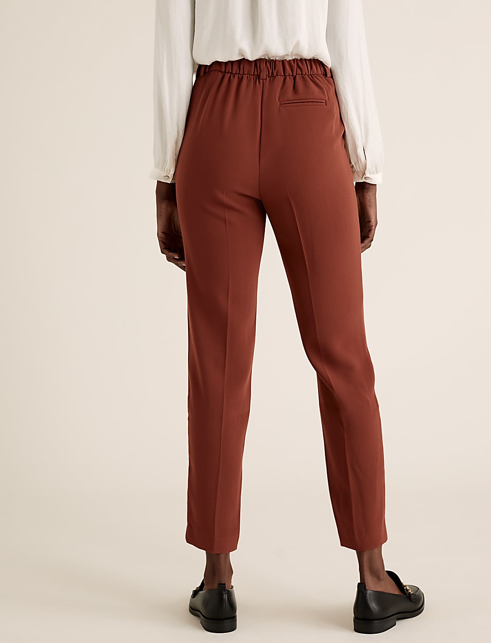 Crepe Tapered 7/8 Trousers